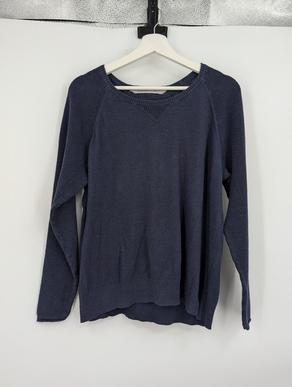 Athleta Navy Bhakta Sweater Large Comfort Casual Career Work Office Comfy Warm